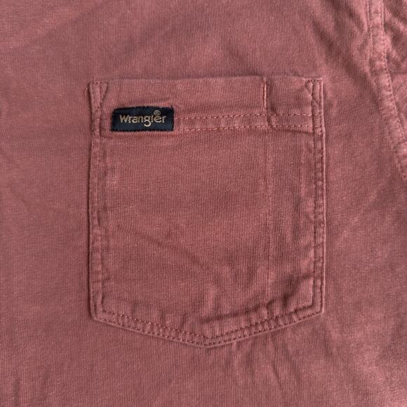 Wrangler Workwear Men's Short Sleeve Pocket T-Shirt Color Rust Size Small White - Picture 4 of 8